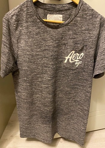 Aero Gri Erkek Kısa Kollu Tişört - Görsel 3