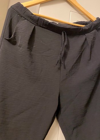 Siyah  Bol Kesim Kadın Pantolon - Görsel 2