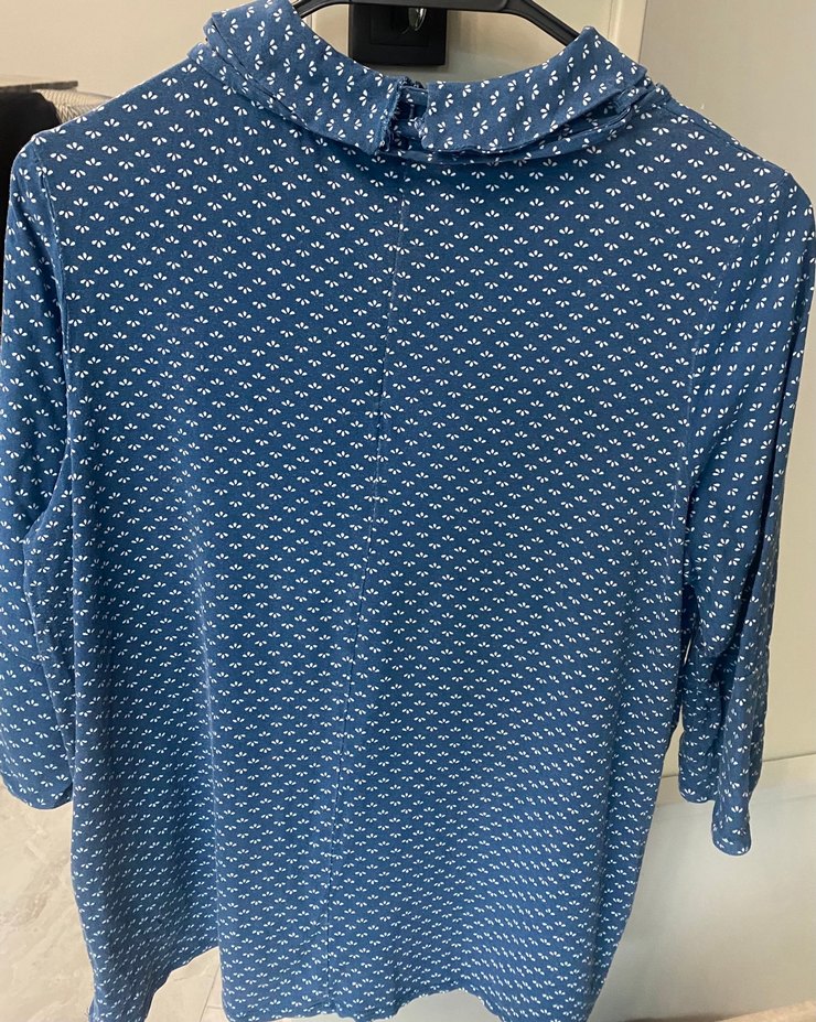 Mavi Drapeli Yüksek Yakalı - Görsel 3