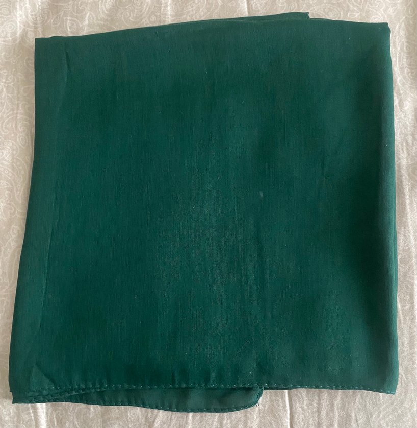 Kadın Parlak Yeşil Dökümlü Şal - Görsel 3