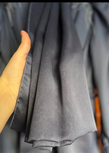 lila Uzun Kollu Drapeli Kadın abiye - Görsel 4