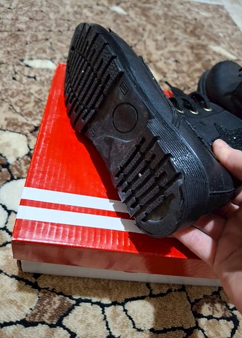 Kız Çocuk Siyah Leopar Desenli Punk Bot - Görsel 3