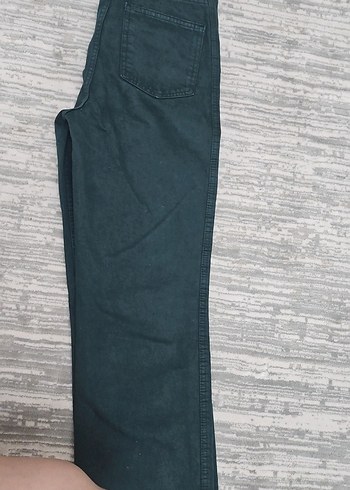 34 Beden yeşil Renk Kadın Koyu Yeşil Denim Pantolon