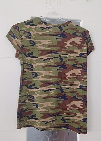 Diğer Kamuflaj desen fermuarlı tshirt