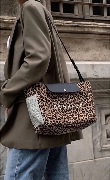 Diğer Bonheur Clutch + Bag Leopar