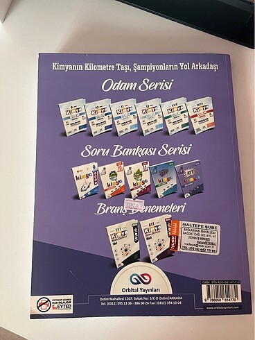 Beden AYT kimya soru bankası orbitak yayınları