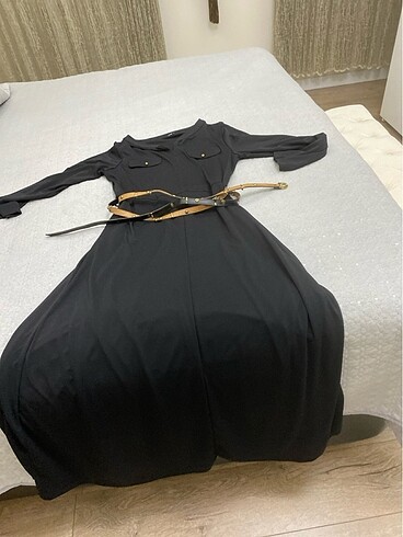 xl Beden Sıfır uzun kollu elbise