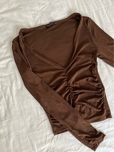 xs Beden Stradivarius v yaka bluz