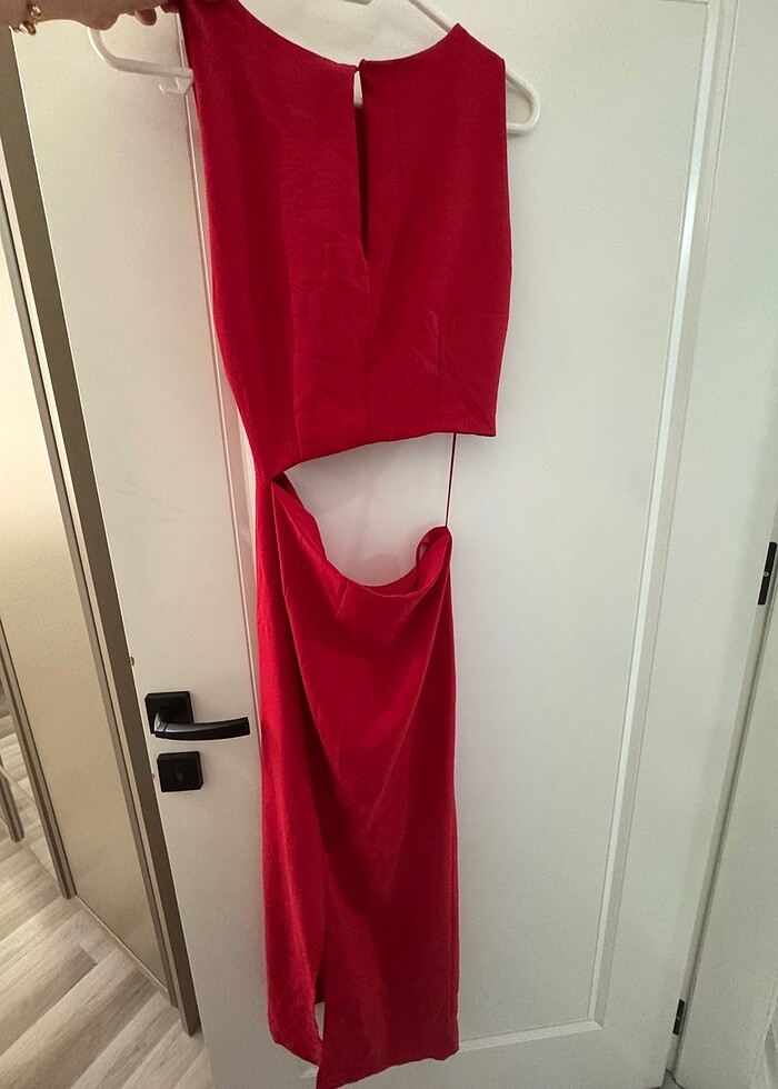 Zara kırmızı elbise - Görsel 3