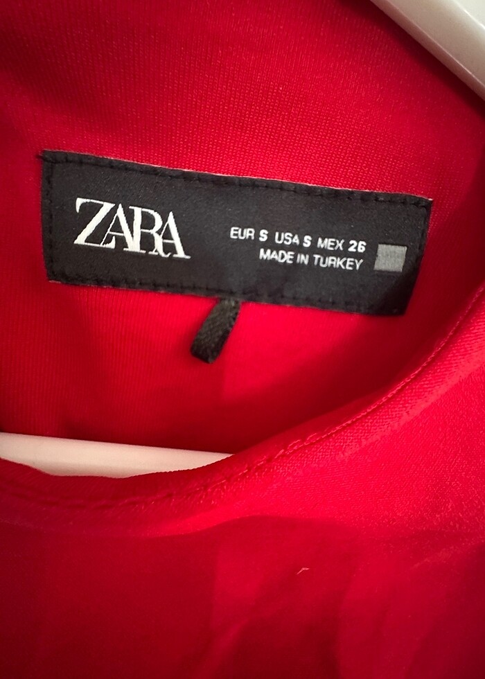 Zara kırmızı elbise - Görsel 4