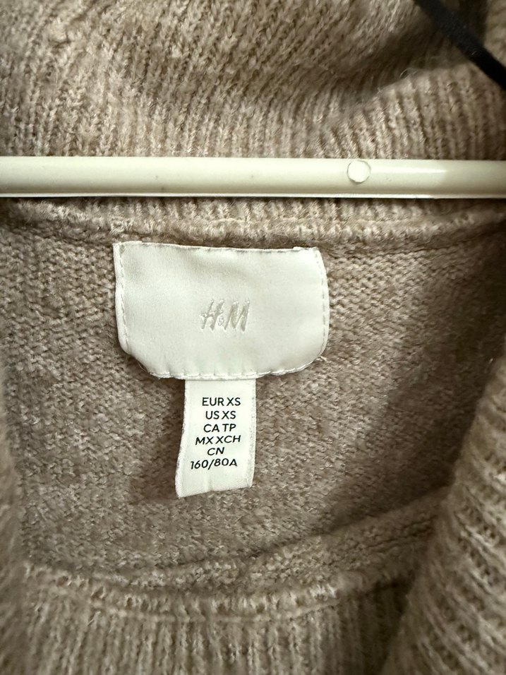 H&M Omuzları Açık İnce Triko Elbise - Görsel 4