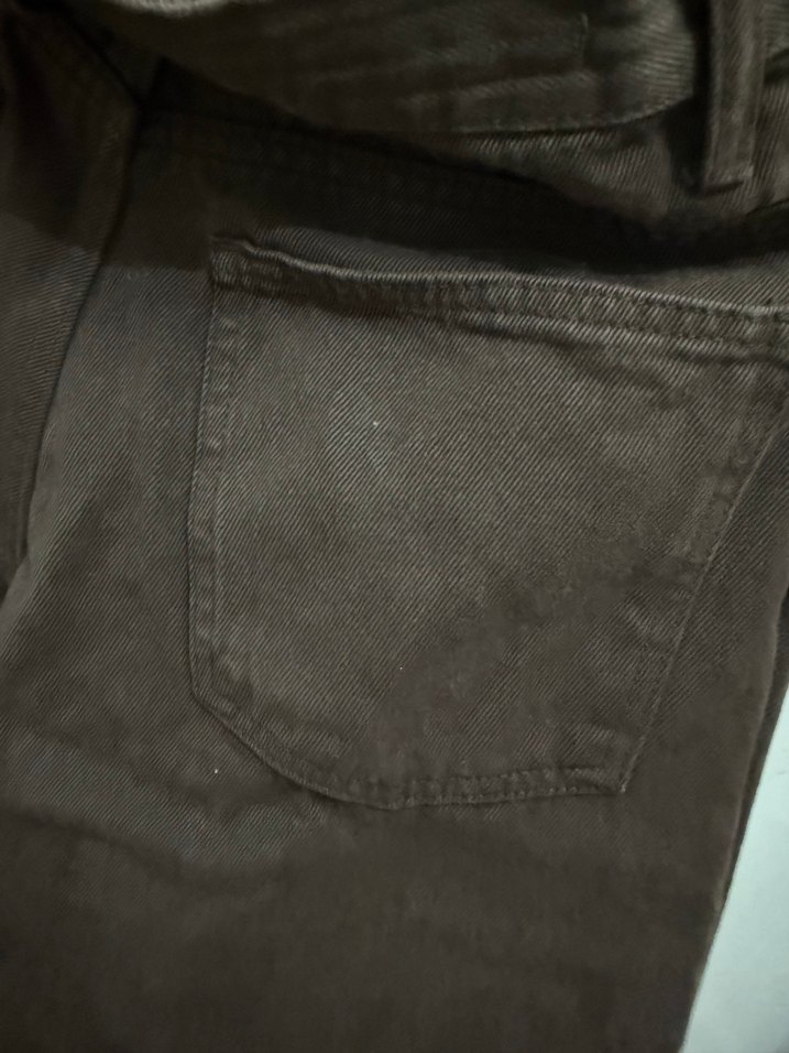 Düğmeli Bol Kesim Midi Denim Kadın Jean - Görsel 4