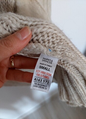 s Beden camel Renk Marks&spencer kapsonlu hırka