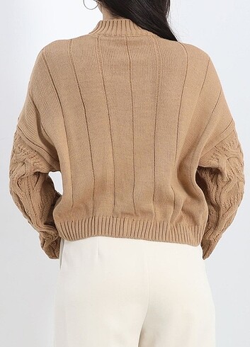 Örmeli triko kazak - Görsel 8