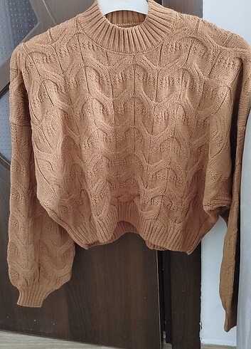Örmeli triko kazak - Görsel 9