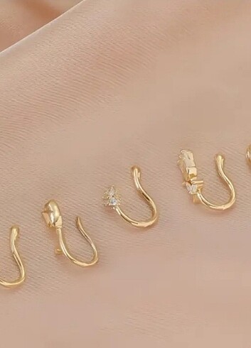 Altın tonlu burun kilipsi - Görsel 3