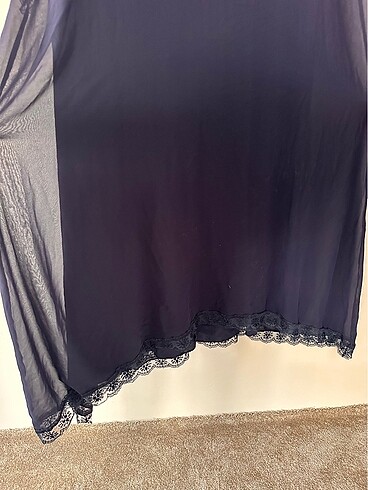 Büyük Beden Lacivert Özel Dikim Abiye - Görsel 2