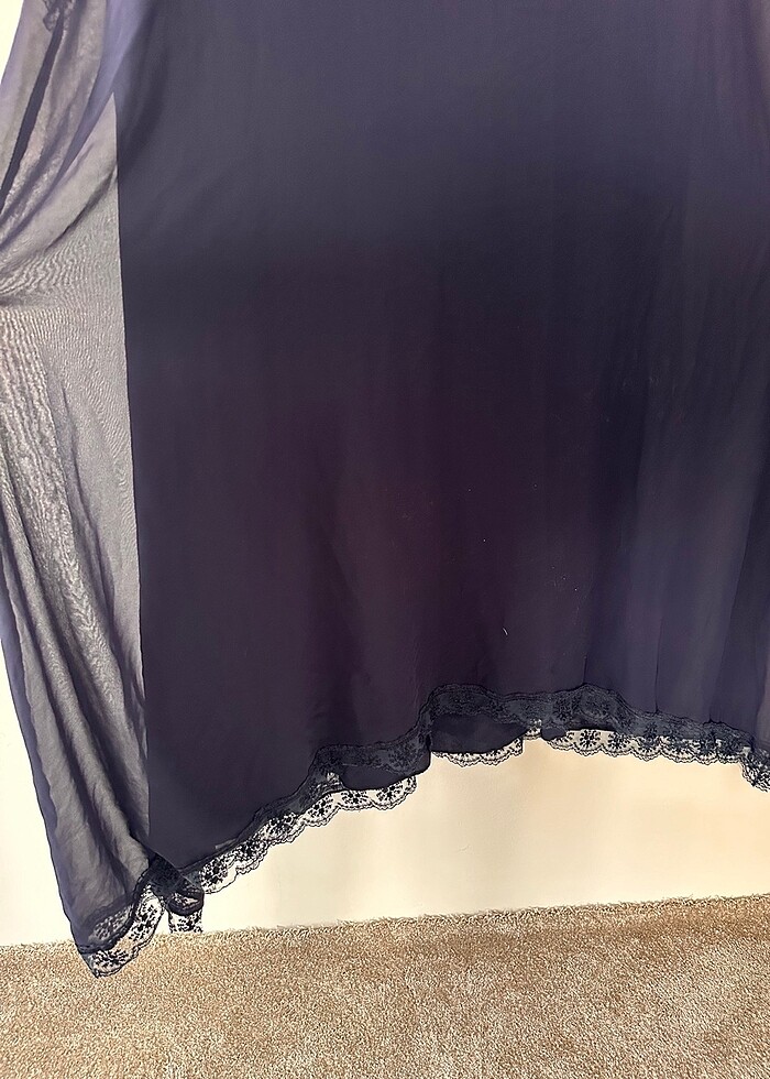 Büyük Beden Lacivert Özel Dikim Abiye - Görsel 2