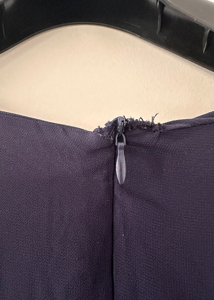 Büyük Beden Lacivert Özel Dikim Abiye - Görsel 5