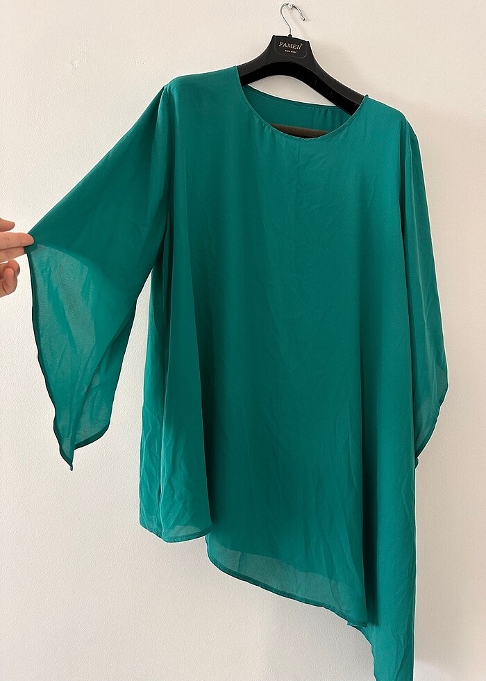 ASİMETRİK KESİM BÜYÜK BEDEN TUNİK - Görsel 2