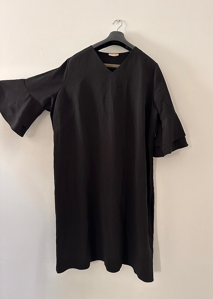 BÜYÜK BEDEN SİYAH ELBİSE - Görsel 2