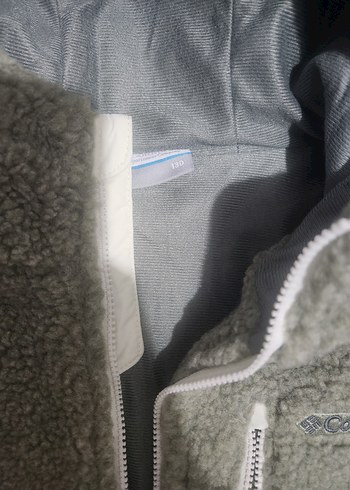 8 Yaş Beden haki Renk Columbia kapüşonlu Fermuarlı Çocuk Ceketi