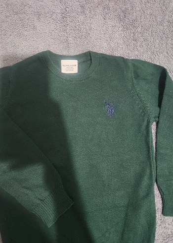 U.S Polo Assn. Erkek Çocuk Koyu Yeşil Triko Kazak