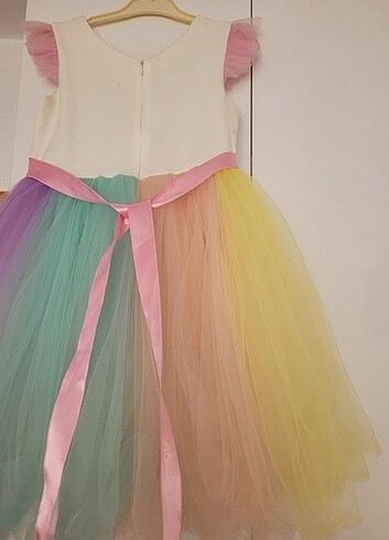 9 Yaş Beden pembe Renk Unicorn elbise