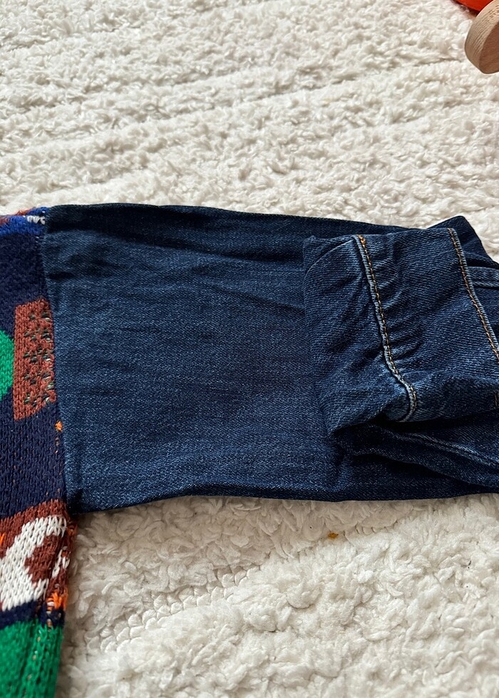 Trendyol marka kot kol detaylı düğmeli hırka - Görsel 4