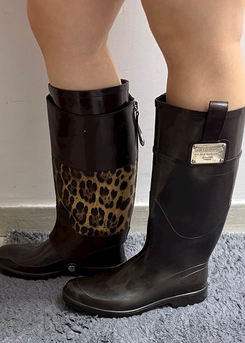 Leopar desenli çıkartılabilen çizme - Görsel 2