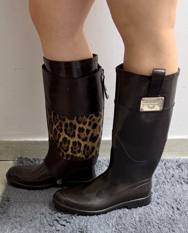 Leopar desenli çıkartılabilen çizme - Görsel 2