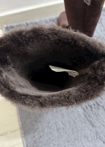 Tory burch logolu içi yünlü çizme - Görsel 3