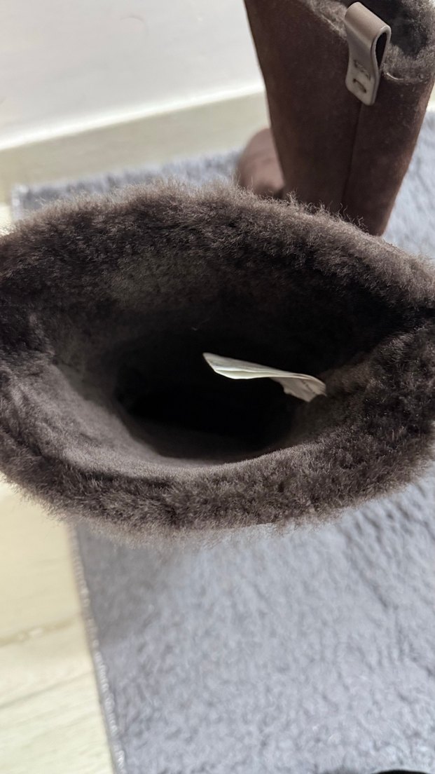 Tory burch logolu içi yünlü çizme - Görsel 3