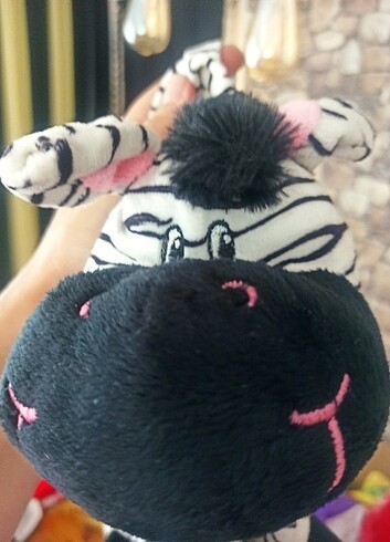 Zebra peluş tasarım canta