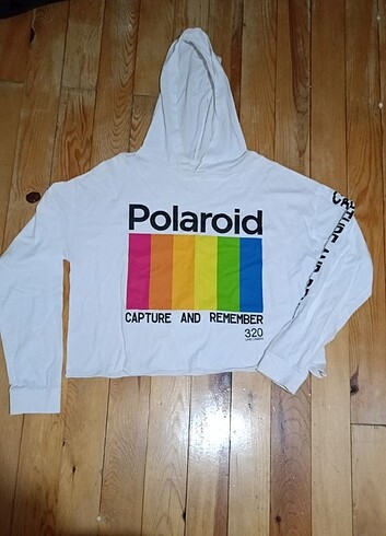 Beyaz uzun kollu crop