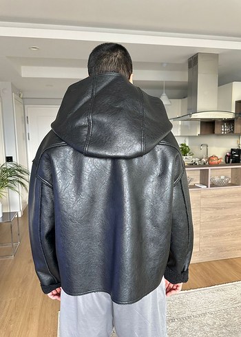 siyah deri ceket - Görsel 3