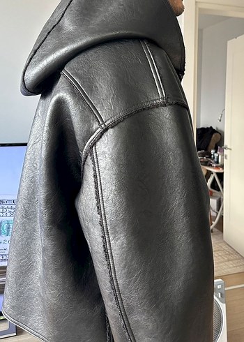 siyah deri ceket - Görsel 6