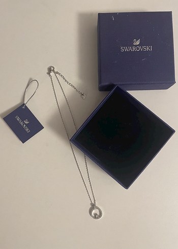 Swarovski Mini Zincir Detaylı Altın Kolye - Görsel 8
