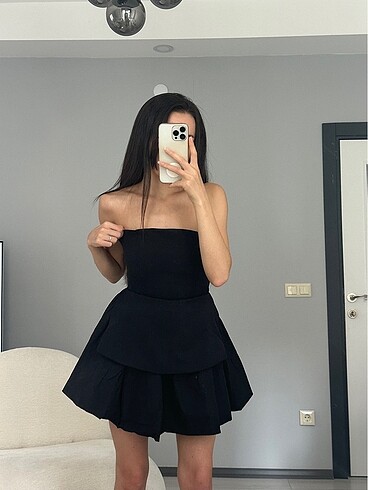 Diğer Straplez mini elbise