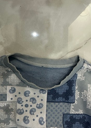 Gri Bohem Desenli Hamile Tişörtü - Görsel 3