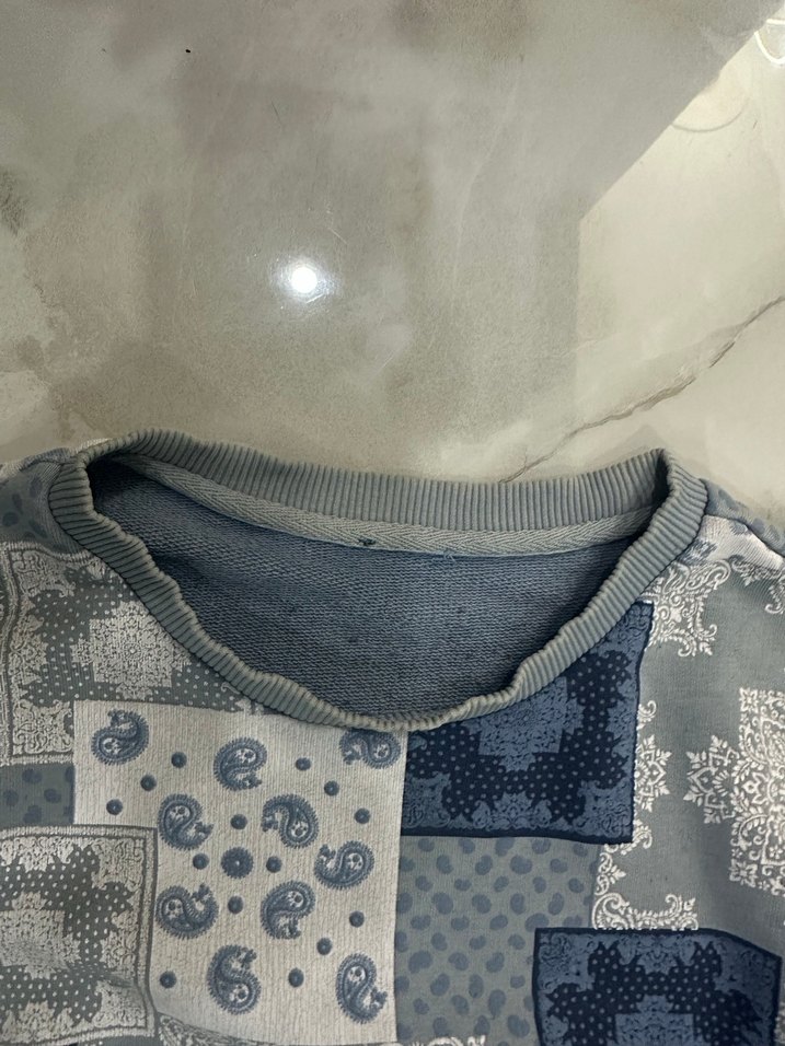 Gri Bohem Desenli Hamile Tişörtü - Görsel 3