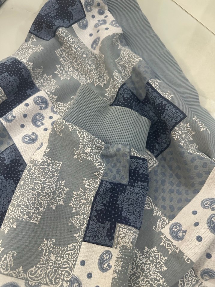 Gri Bohem Desenli Hamile Tişörtü - Görsel 4