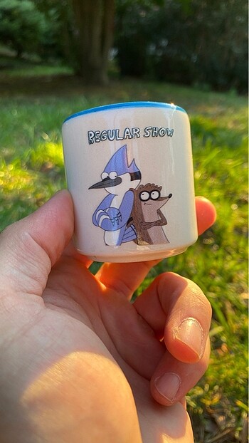 Regular Show Desenli Dekoratif Seramik Doğal Sandal Ağacı Kokulu