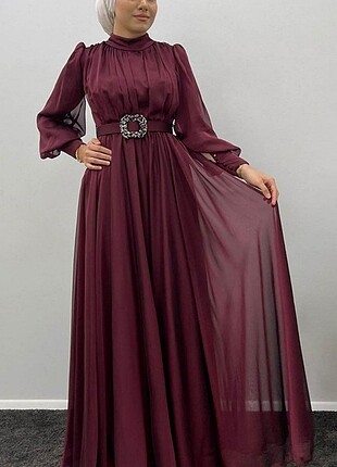 Bordo elbise 