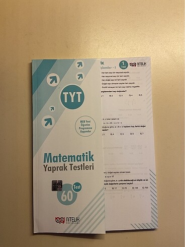 TYT MATEMATİK YAPRAK TEST NİTELİK YAYINLARI