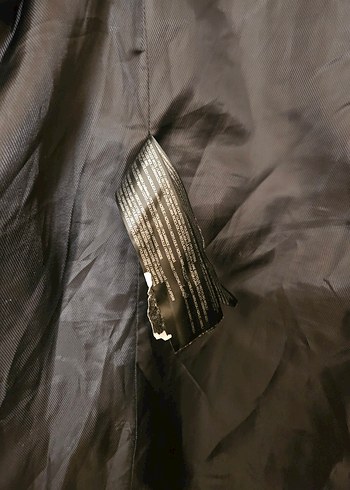 mango kruvaze siyah yün kaban - Görsel 6