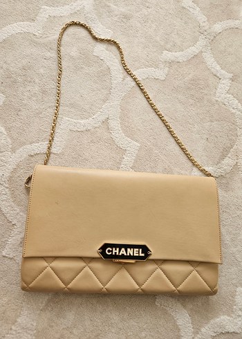Bej Deri Chanel Çanta
