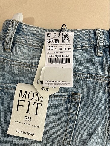 38 Beden mavi Renk Stradivarius Jean