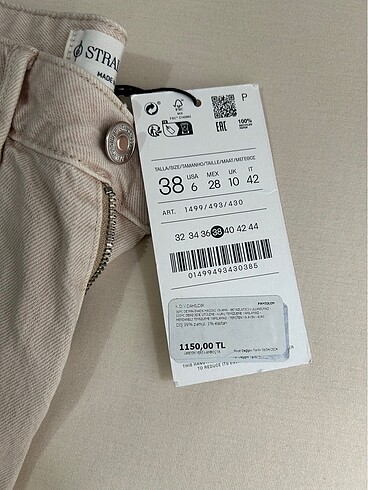 38 Beden camel Renk Stradivarius D98 Jean
