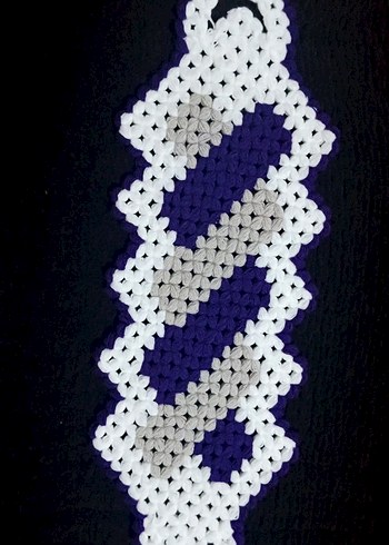 Mor ve Gri Örgü Banyo Süngeri - Görsel 2